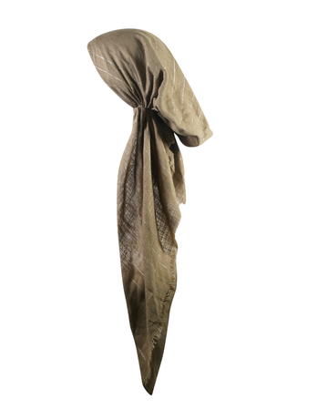 Revaz HS508S Olive Lurex Lines Adjustable Pre-Tied Bandanna with Velvet Grip myselflingerie.com